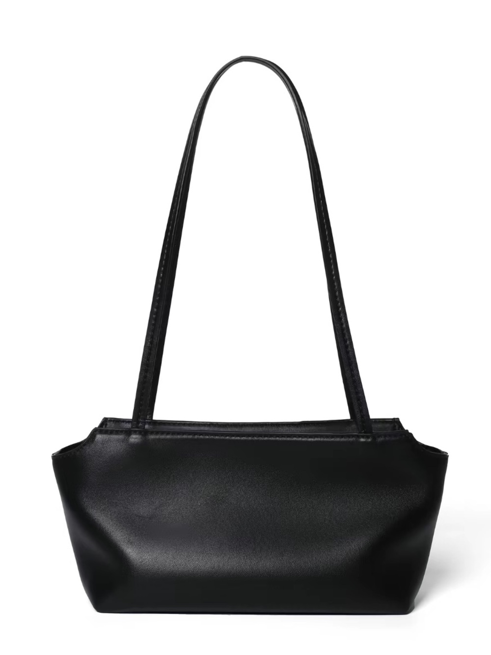 Black Sleek Baguette Shoulder Bag